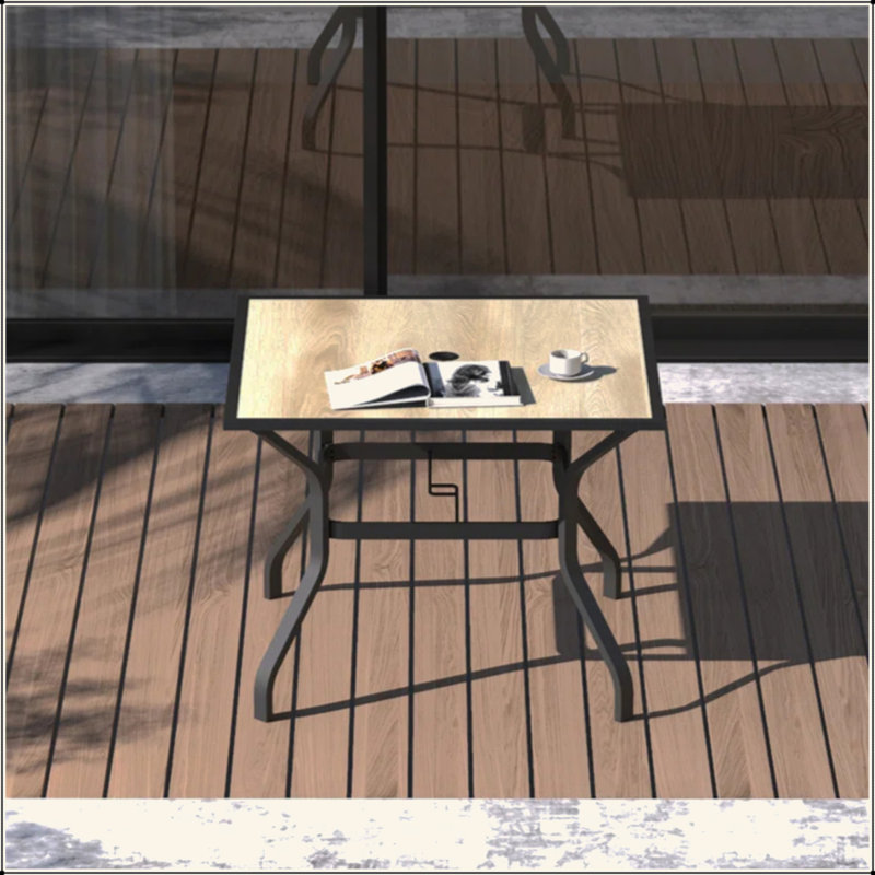 Table de salle à manger d'extérieur pour terrasse en métal