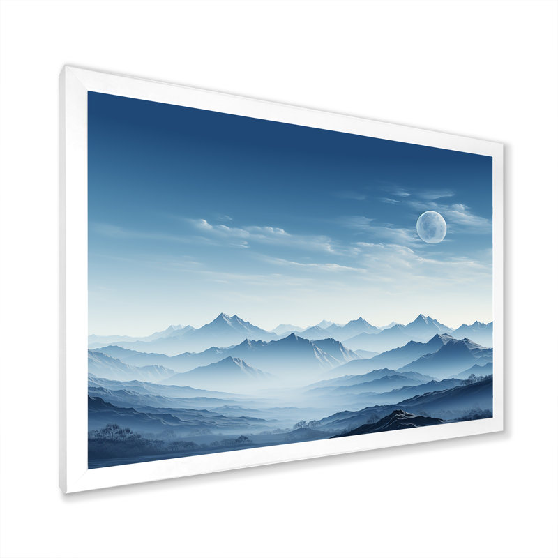 Sérénité alpine, Cadre simple blanc, H 12 po x l 20 po x P 1 po
