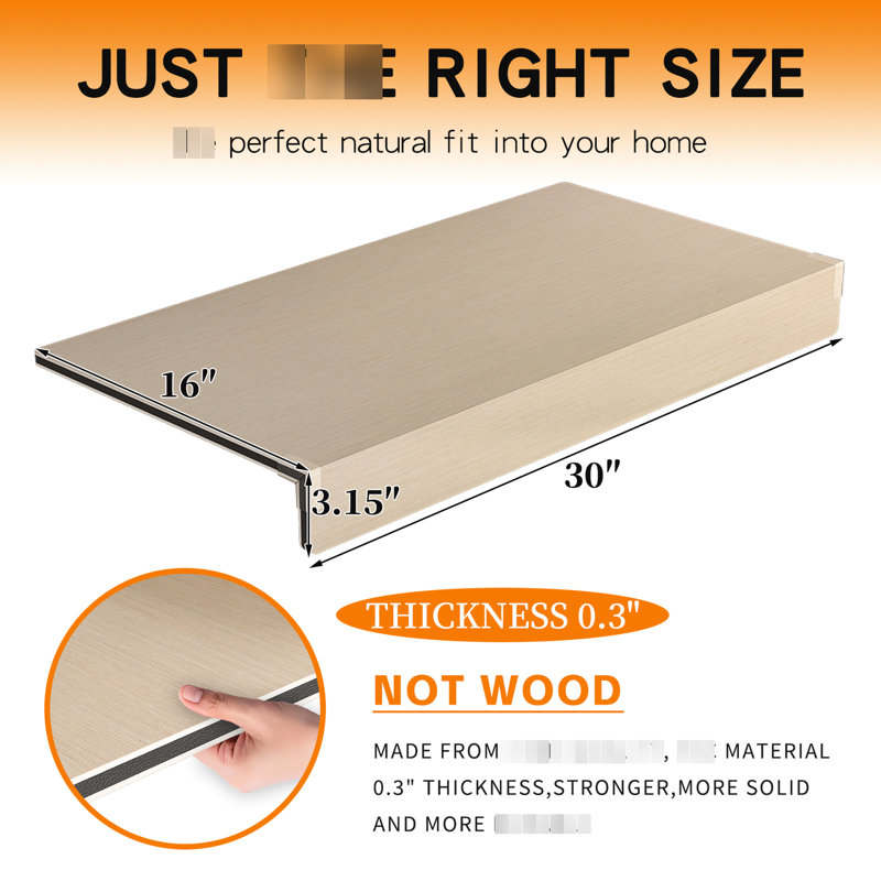 5 tablettes en mousse grillagées avec abat-jour en chêne pour étagères de salle de bain amovibles, décoratives avec grain de bois, 0,75 mm d'épaisseur, 10 supports en acrylique à angle droit pour utilisation à long terme