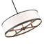 Luminaire suspendu Paynter - finition noire - abat-jour en tissu blanc coquille d'œuf doux - l 24,02 po - 4 lumières