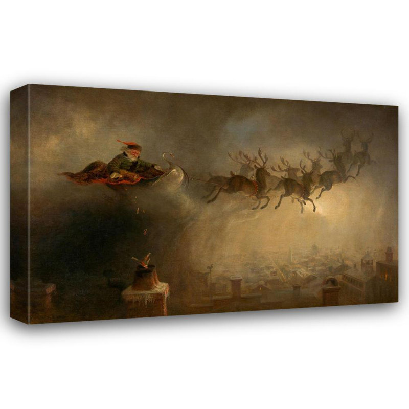 «The Holiday Aisle® Beard», art sur toile tendue par William Holbrook Gallery: Santa Claus, H 17 po x l 24 po