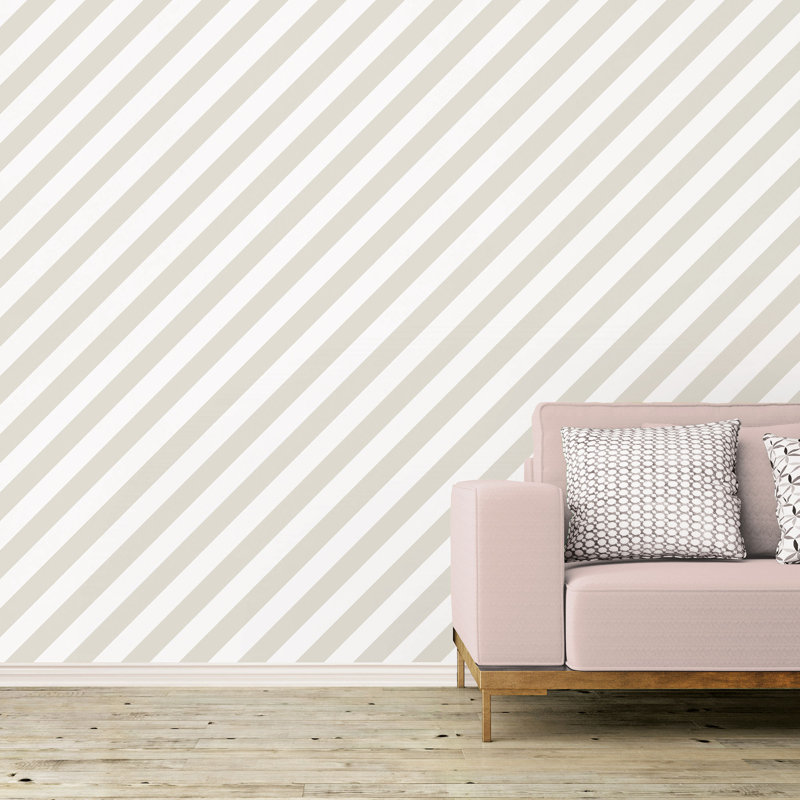 Dwen 10m x 52.8cm Matte Wallpaper Roll, Greige