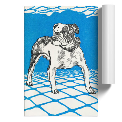 Bulldog by Moriz Jung - Frameless Print