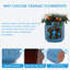 Ensemble de 3 pots de fleurs décoratifs pour l'extérieur 15 "en céramique avec pot de drainage