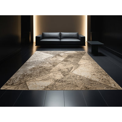 Tapis gris moelleux moelleux en pierre rustique Eberhard