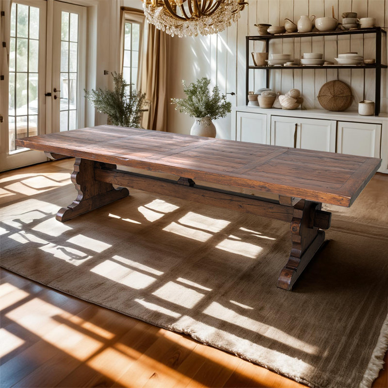 Table de salle à manger en bois massif Grand (120 po)
