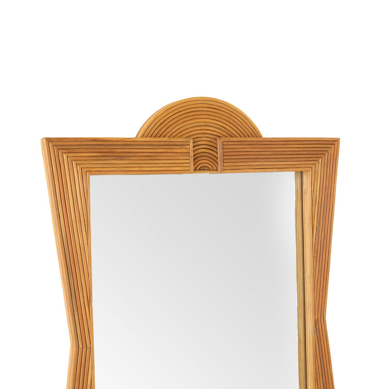 Cypress Free Form Rattan Mirror