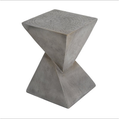 Table d'appoint en sablier - Finition à la main, design sculptural moderne - Décoration polyvalente (sans assemblage)