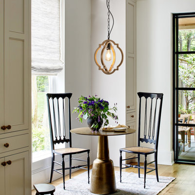 Lampe en bois massif pour salon, entrée et salle à manger. Cordon ajustable, éclairage fonctionnel à intensité variable vers le bas, compatible avec les plafonds inclinés, nécessite une ampoule E26 de 60 W, matériel de montage inclus. Variateur rétro inclus.
