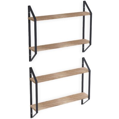 Gracie Oaks Galia 4 Piece Paulownia Tiered Shelf & Reviews | Wayfair