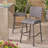 29" Outdoors PE Rattan Armless Barstools, Set Of 2, Grey-392568858