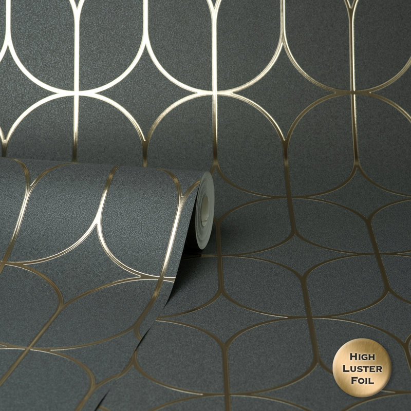 Platinum Rosco Trellis Wallpaper, Grey
