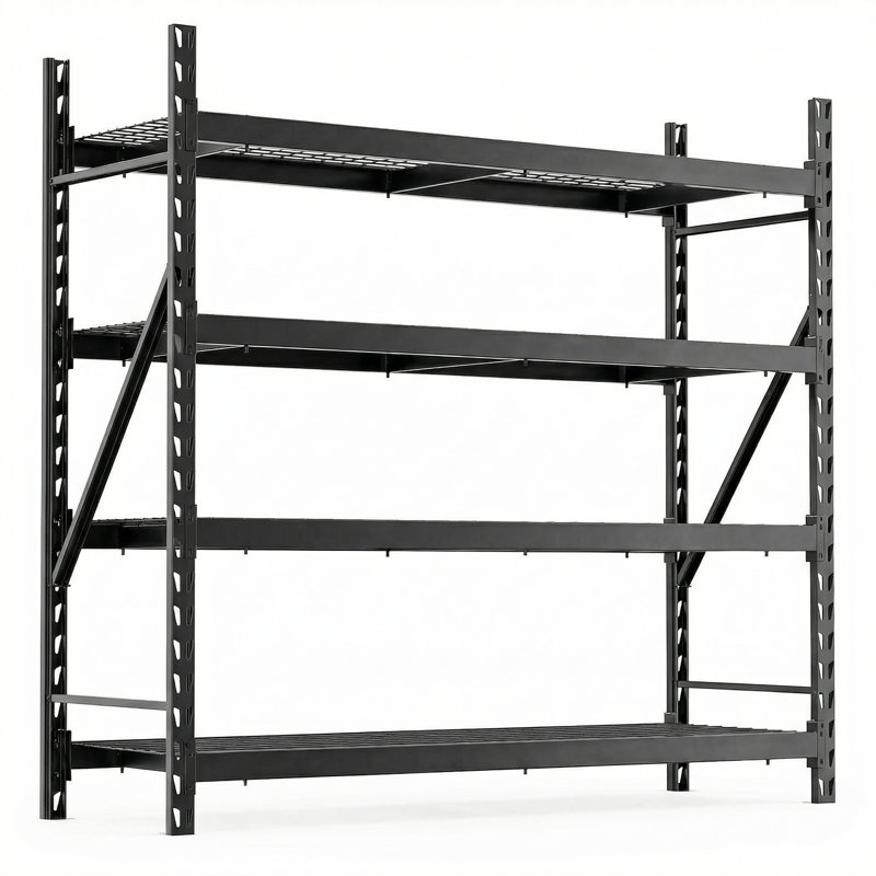 61''w Storage Shelves, 6000lbs Metal Garage Shelving Unit With Magnetic Label, Upgraded Structure, Solid Steel Industrial Rack, Easy Assembly For Warehouse,basement, 61''w X 24''d X 72''h