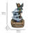 Fairy On The Rock Fountain with  2 White LEDS