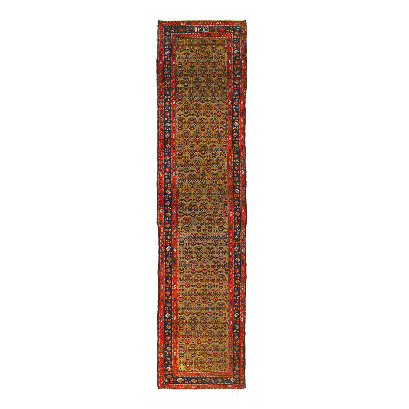Gold Persian Antique Runner 3'x 12'4"