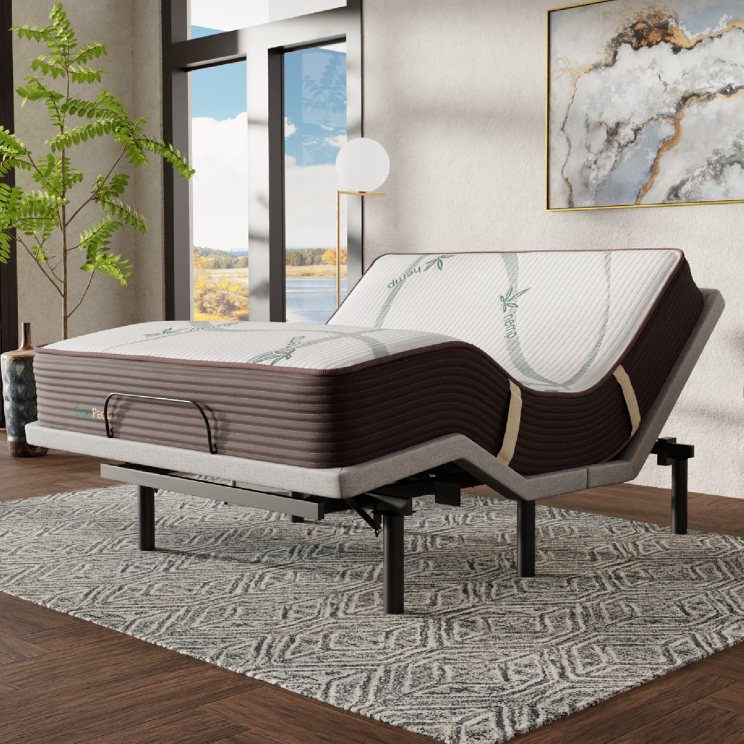 Crosbyton Massaging Adjustable Bed with Wireless Remote Alwyn Home