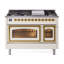 ILVE UN48FNMPEGG Nostalgie II Noblesse 48 inch Dual Fuel Range (8 Sealed Burners + Griddle, Triple Glass Door)-264993568-264993630-264993570