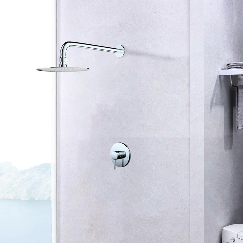 Wall Mounted Shower Faucet With Included Valve - Strong Brass For A Refreshing Bathing And Showering Steady An Enjoyable