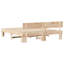 Bed Frame with Headboard Solid Pine Wood-313645404