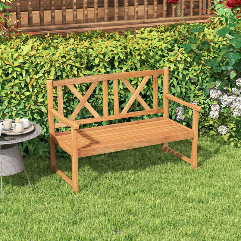 Hoopa Solid Wood Acacia Outdoor Bench