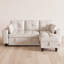 Canapé modulaire en L 83 po avec canapé-lit, chaise de rangement et bibliothèque d'appoint Benett-132785387-134038945