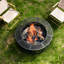Foyer au bois avec barbecue et couvercle-2057382914