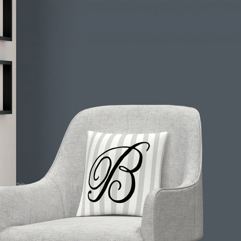 ABC Striped Throw Pillow, B