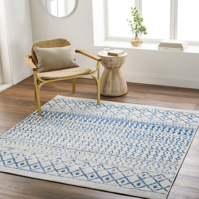 Bernhard Global Blue/Ivory Area Rug