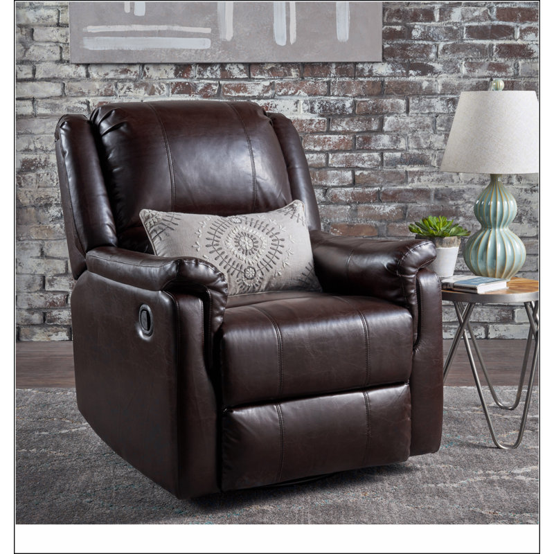Fauteuil inclinable manuel et pivotant brun avec fauteuil inclinable manuel