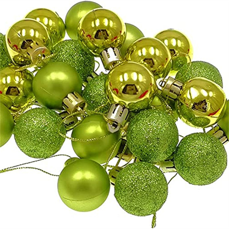 Ensemble de 24 mini-boules incassables 24 pièces, Vert