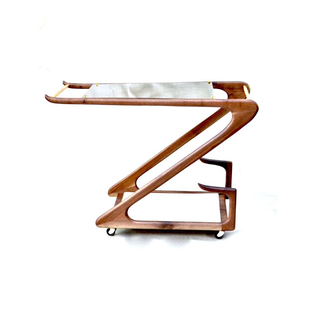Solid Wood Bar Cart Janosi Design