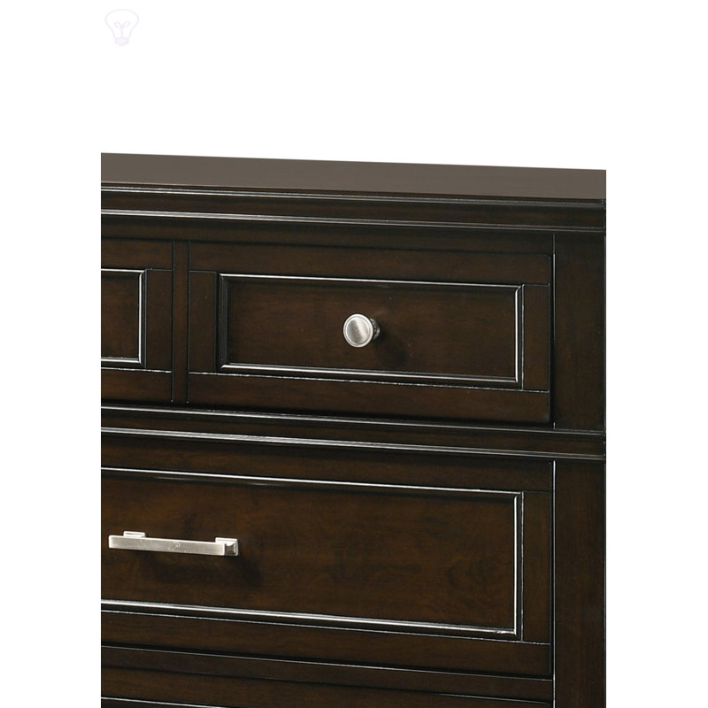 Commode 5 tiroirs, commode moderne, Acajou