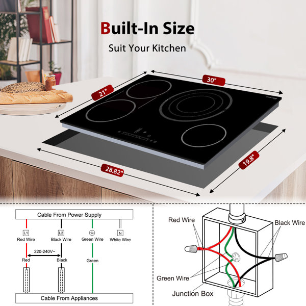 VEVOR 30 5 Burner Induction Cooktop