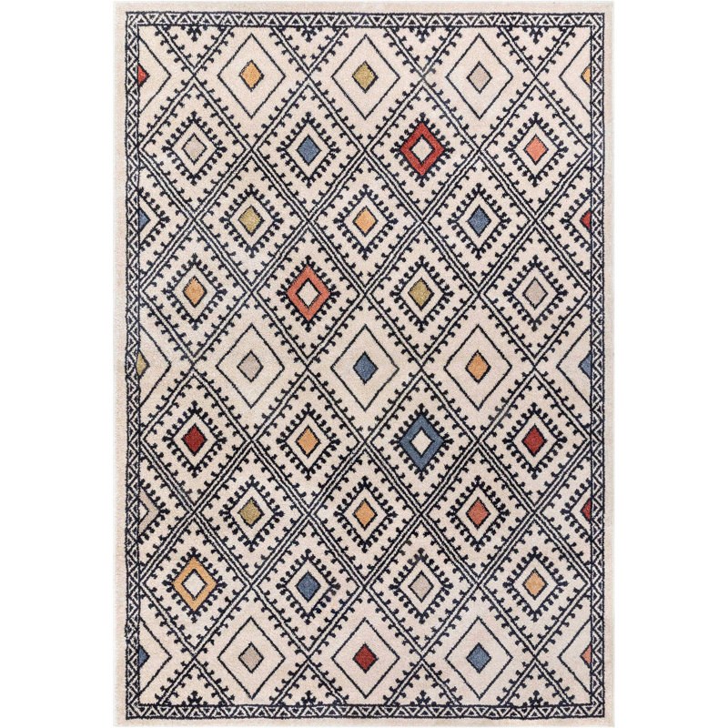 Well Woven Malaga Moderne Bohemian Chic Tribal Moroccan Beige Rug, Rectangle 160 x 220cm