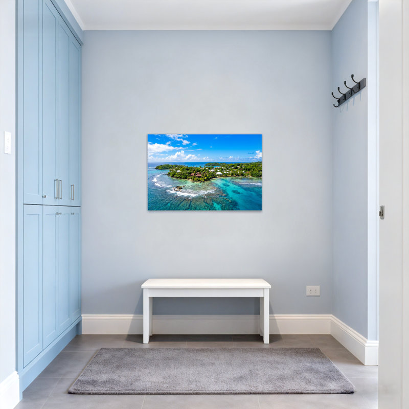 Paysage et nature, île tropicale, vue aérienne, H 32 po x l 48 po