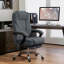 Fauteuil de massage avec repose-pieds, fauteuil de bureau de direction avec 6 points de vibration et chaleur, fauteuil d'ordinateur inclinable, fauteuil de bureau pivotant, hauteur réglable-2094603253