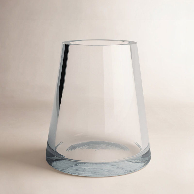 Eske Handmade Glass Table Vase, 6" H x 5.7" W x 5.7" D