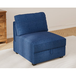  Middle Seat With Storage For Living Room, Office, Apartment (blue)