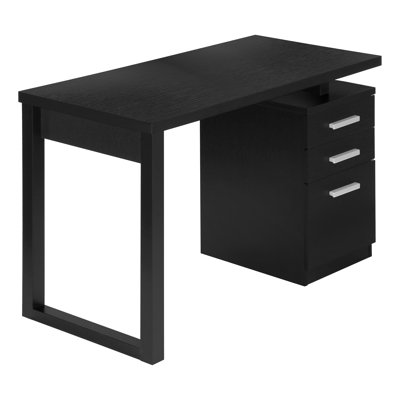 Computer Desk Home Office, Laptop, Left, Right Set-up, Storage Drawers, 48"L, Work, Laminate by Latitude Run