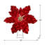 35 po poinsettia d'extérieur scintillant à DEL