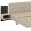 Lit plateforme flottant en bois, avec DEL, table de chevet-1215890253-1215890249