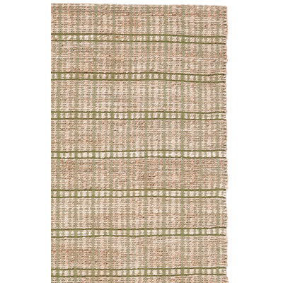 Sollars Striped Flatweave Green/Natural Area Rug
