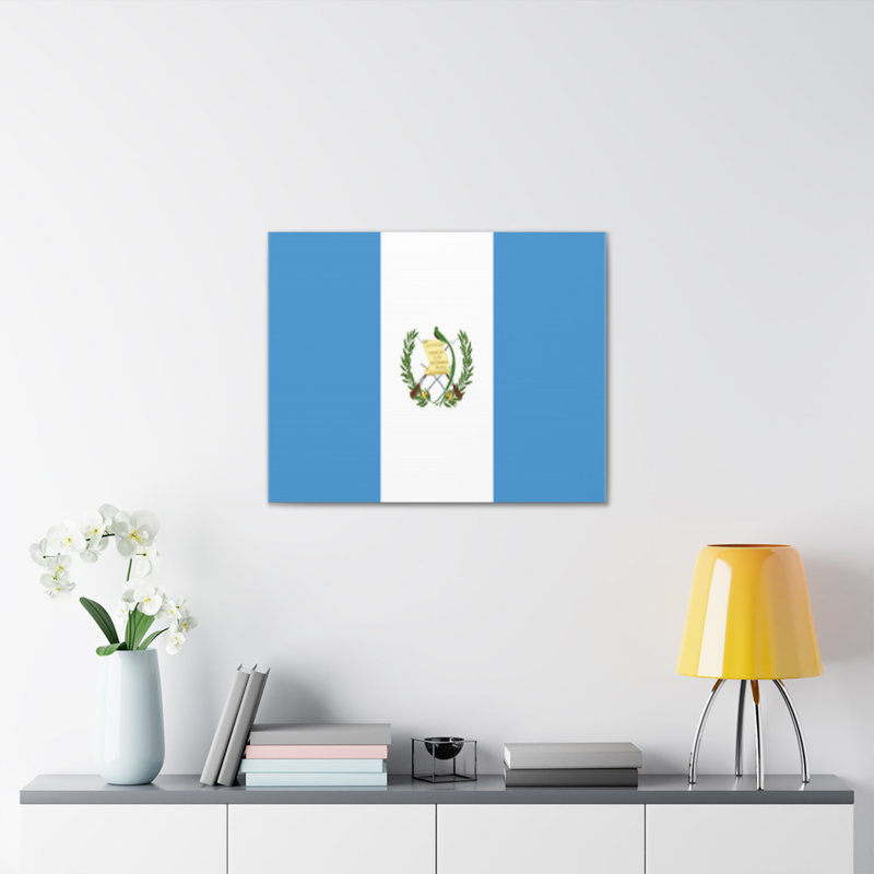 "Drapeau du Guatemala" sur toile, H 11 po x l 14 po
