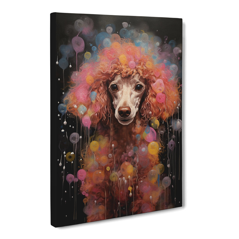 Poodle Contemporary - Wrapped Canvas, 50cm H x 35cm W x 3cm D