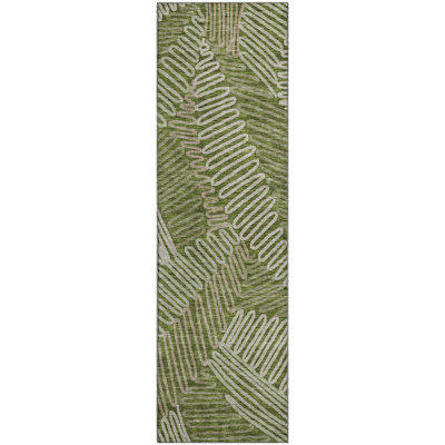 Premium Machine Washable Prisco Olive Rug