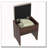 43.5" Fluted Makeup Vanity Desk with Mirror and Lights, Modern Glass Top Vanity Table with 10 Drawers & 2 Transparent Glass Cabinets, Dressing Table Set with Stool-1622848343