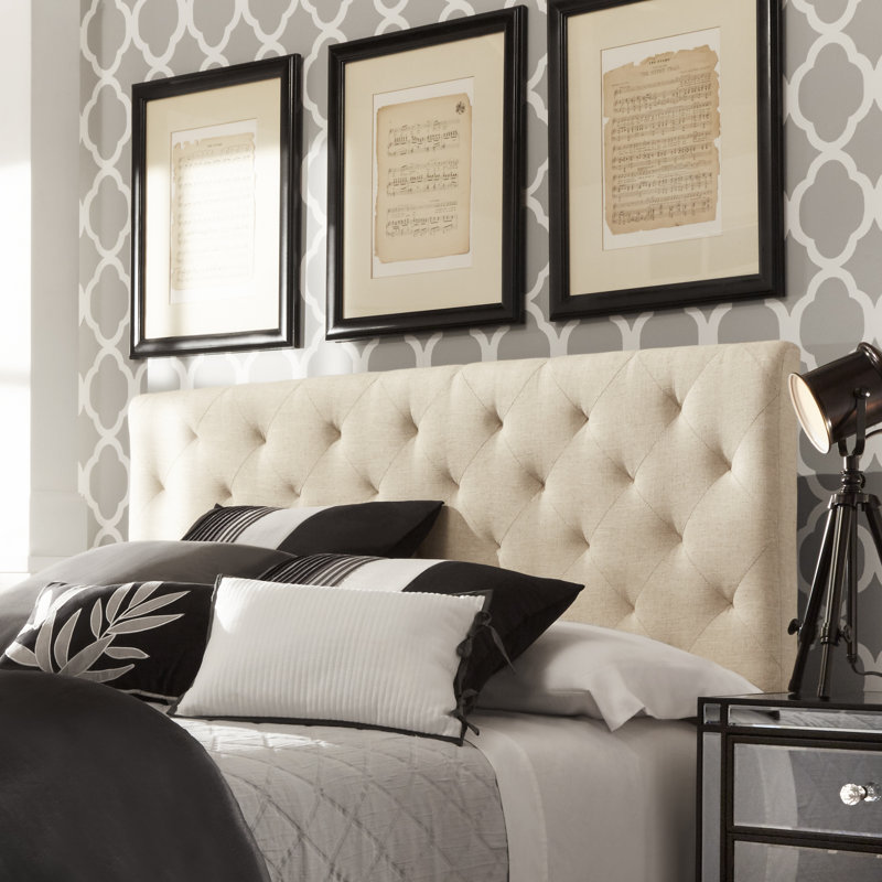 Kaster Upholstered Bed, Full, Beige