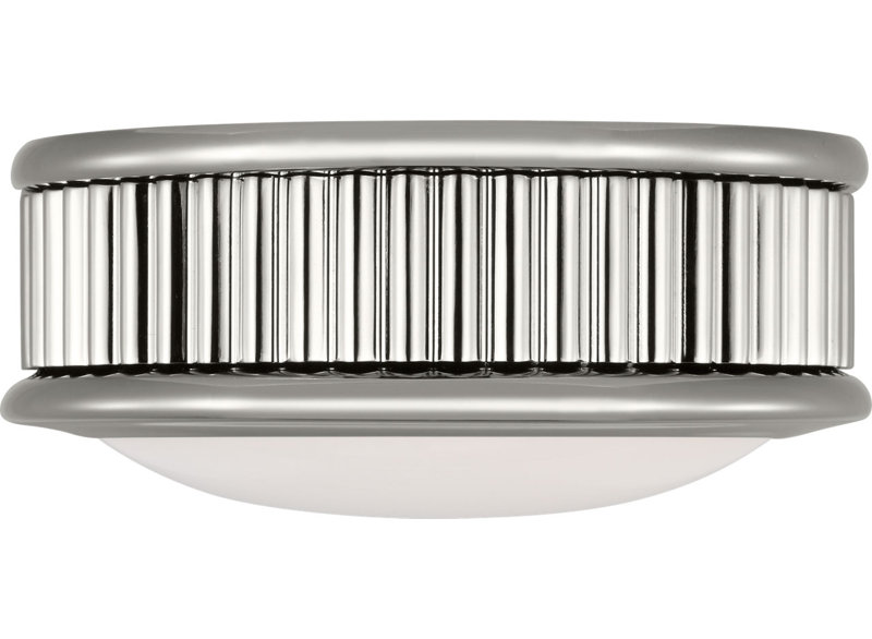 Ritz Flush Mount, Polished Nickel, 2" H x 5" W x 5" D