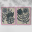 «Blockprint Folk Flowers I», reproduction encadrée de qualité supérieure - prête à être accrochée - aucun clou requis - aucun clou requis-2066086130-2066086092