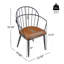 Chaise d'intérieur rembourrée avec pieds en métal, brun